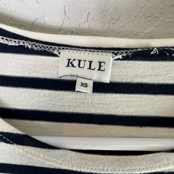 KULE The Tee Dress Black and White Striped Mini Dress Size XS - Picture 3 of 10